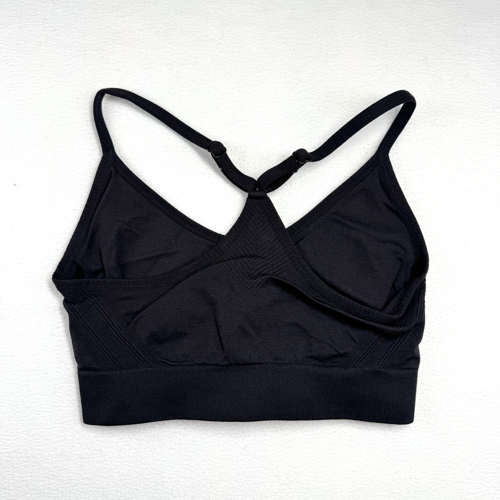 Avia Womens Black Seamless Racerback Sports Bra Adjustable Straps Size‎ Small - Picture 2 of 4
